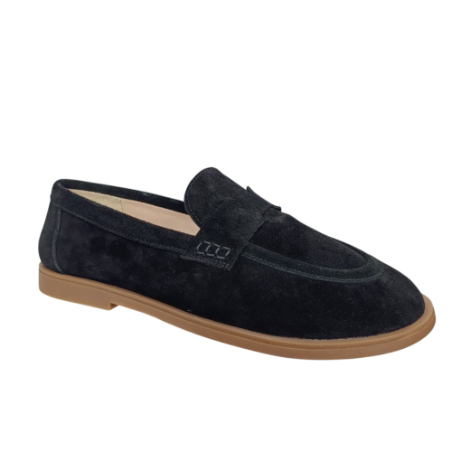 Лофери жіночі замшеві U.SPIRIT 348 01 чорні 