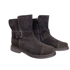 Ботинки женские замшевые MADAM 5201-4 25 шоколад мех