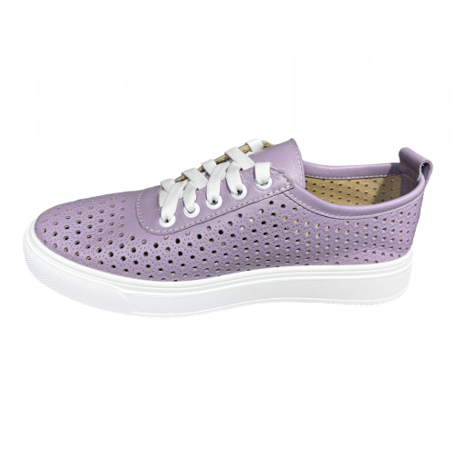 Кроссовки Женские кожаные PRELLESTA 1939 сирень