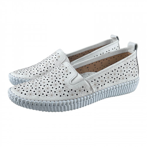 Балетки Женские кожаные CANBERK 8002 05 белый