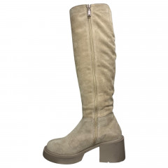 Чоботи жіночі замшеві TEMP 260/1 бежевий євро хутро 