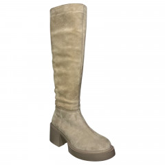 Чоботи жіночі замшеві TEMP 260/1 бежевий євро хутро 