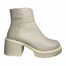 Черевики жіночі шкіряні TEMP Меган 04 каблук бежевий хутро