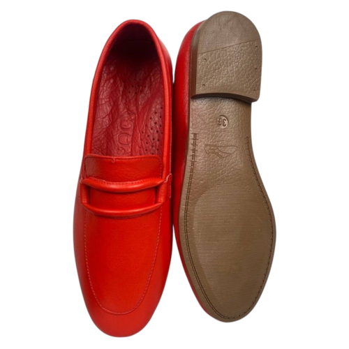 Лоферы женские кожаные ATO 04515 13 красные