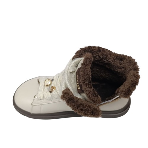 Черевики жіночі шкіряні CAMELLIA 380 12 молочні хутро