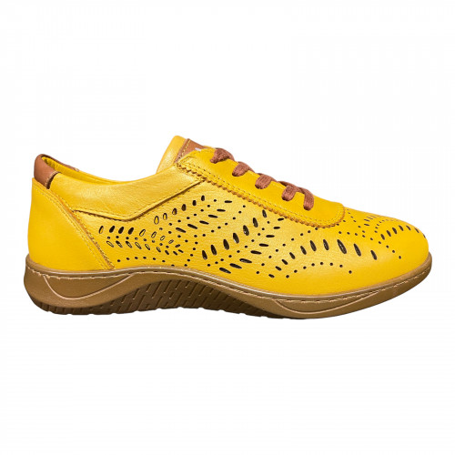 Мокасины Женские кожаные CUDO 2058/1 желтый.
