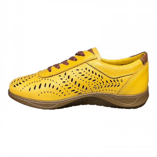 Мокасины Женские кожаные CUDO 2058/1 желтый.