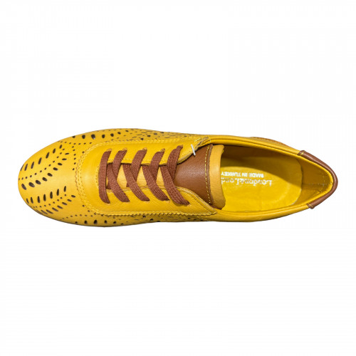 Мокасины Женские кожаные CUDO 2058/1 желтый.