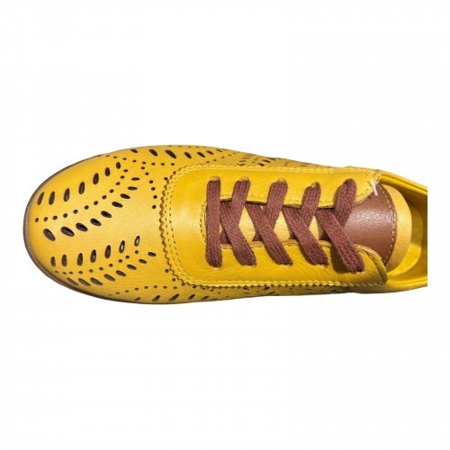 Мокасины Женские кожаные CUDO 2058/1 желтый.