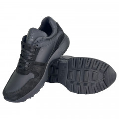 Кроссовки Мужские кожаные DENAR CK 77 01 черный