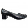 Туфли женские кожаные лак каблук SE NAT 4001 черные