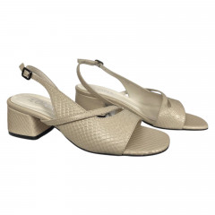 Босоножки женские кожаные ILONA 801/453 Камея кожа питон 