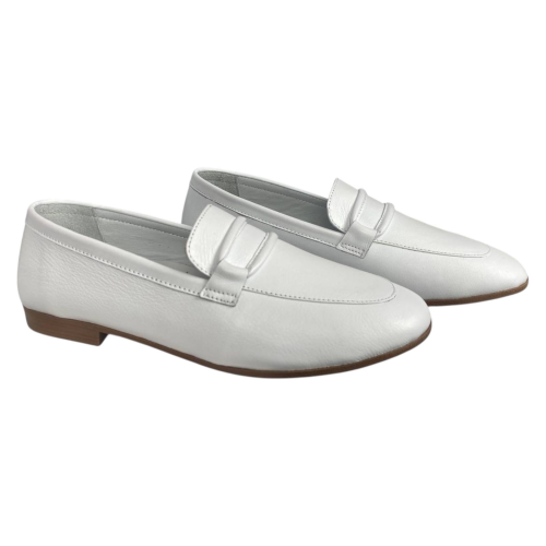 Лоферы женские кожаные ATO 04515 05 белые