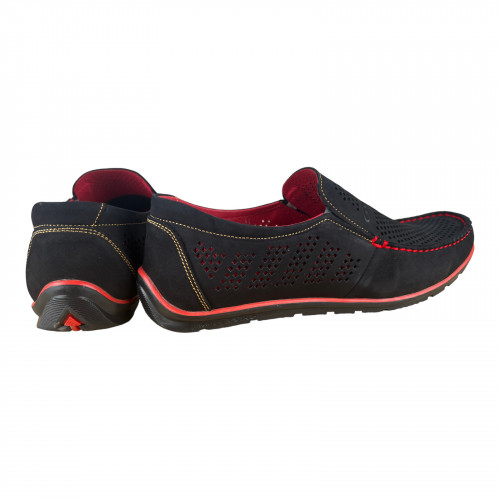 Мокасины Мужские кожаные Growth TC32 нубук синий