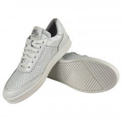 Кроссовки Женские кожаные VERSAL П2110 белый перфорация