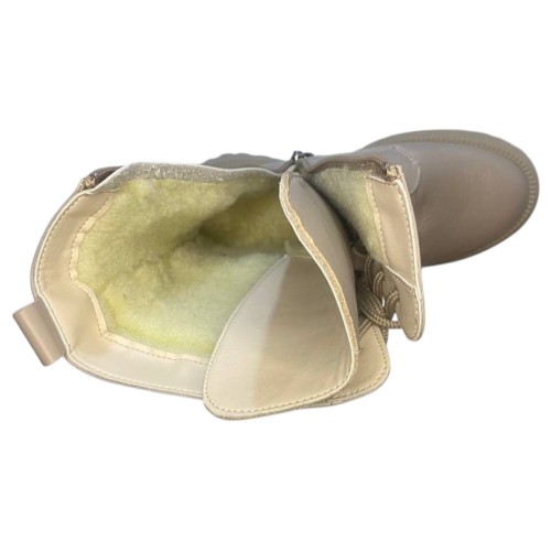 Черевики-берци жіночі шкіряні ANDALINI 2163 візон  хутро 