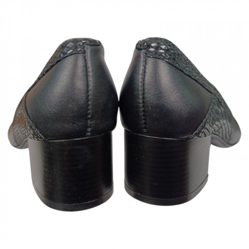 Туфли женские кожаные каблук SE NAT 40 152 черные