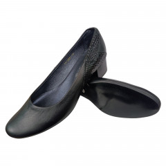 Туфли женские кожаные каблук SE NAT 40 152 черные