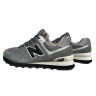 Замшевые кроссовки мужские New Balance 574 classik (A573-6) темно-серый белый