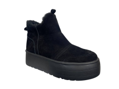 Черевики жіночі замшеві VLADEKS 1502 чорні хутро