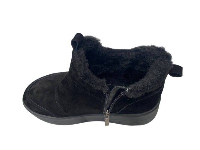 Черевики жіночі замшеві VLADEKS 1502 чорні хутро