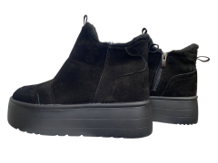 Черевики жіночі замшеві VLADEKS 1502 чорні хутро