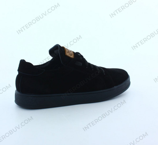 Кеды Женские кожаные VERSAL К 1010 черный замш