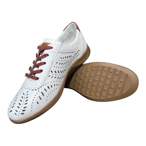 Мокасины Женские кожаные CUDO 2058/2 белый