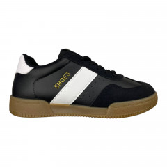 Кросівки жіночі шкіряні NG B2024-2 чорний білий 