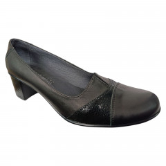 Туфли женские кожаные каблук SE NAT 40 168 черные