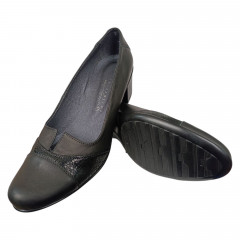 Туфли женские кожаные каблук SE NAT 40 168 черные