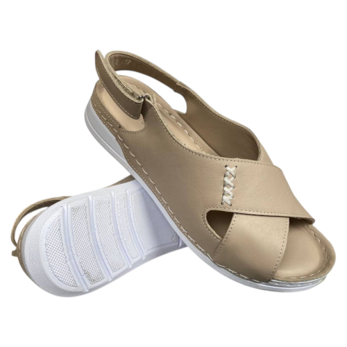 Босоножки женские кожаные SCORPION 403 бежевые