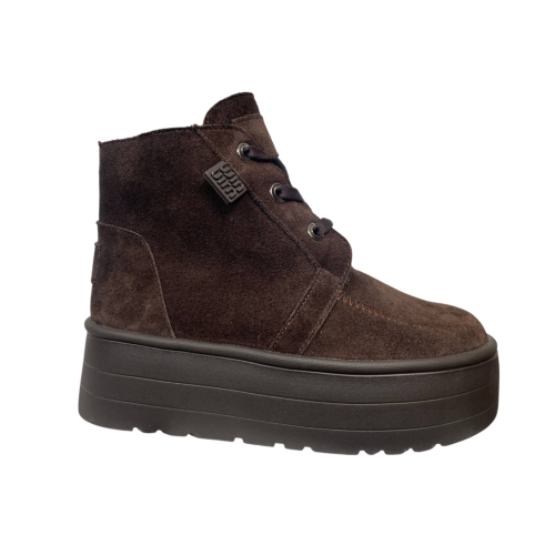 Черевики жіночі замшеві VLADEKS 1501 coffe хутро