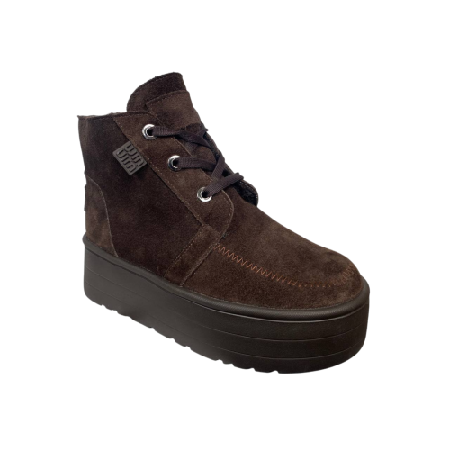 Черевики жіночі замшеві VLADEKS 1501 coffe хутро