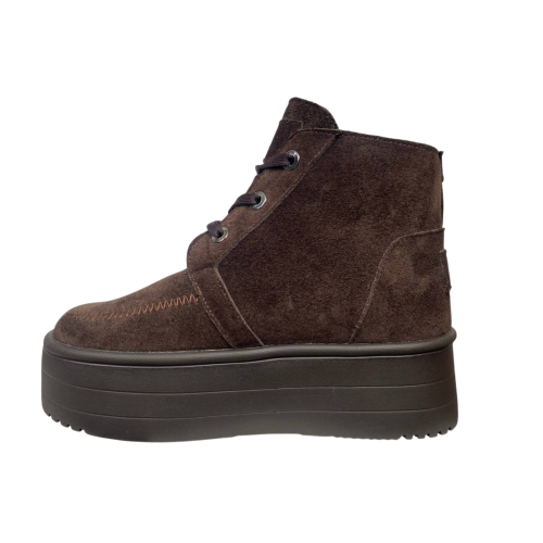 Черевики жіночі замшеві VLADEKS 1501 coffe хутро