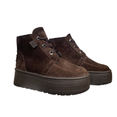 Черевики жіночі замшеві VLADEKS 1501 coffe хутро