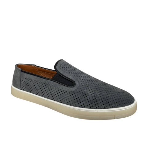 Лофери чоловічі замшеві DENAR M-1 # сірий перфорація