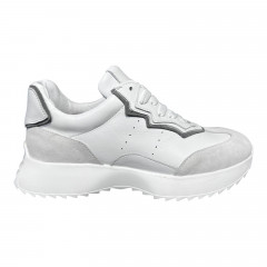 Кроссовки Женские кожаные DITAS K 31/2 бело серые