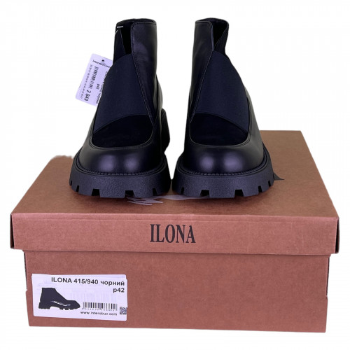 Ботинки Женские кожаные ILONA 415/940 черный