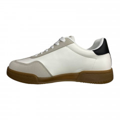 Кросівки жіночі шкіряні NG B2024-1 білий сірий чорний