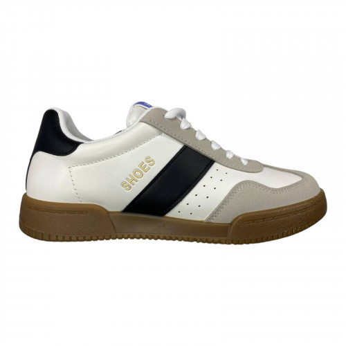 Кросівки жіночі шкіряні NG B2024-1 білий сірий чорний