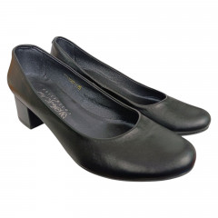 Туфли женские кожаные каблук SE NAT 40 164 черные