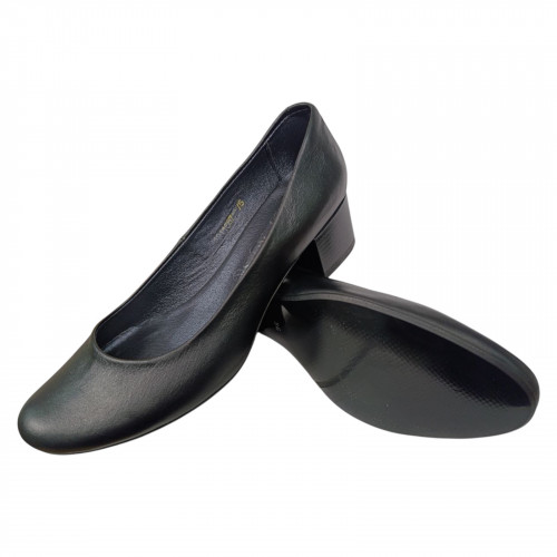 Туфли женские кожаные каблук SE NAT 40 164 черные