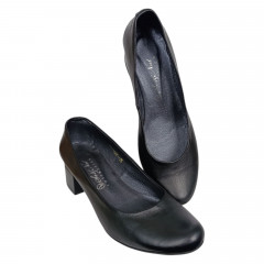 Туфли женские кожаные каблук SE NAT 40 164 черные