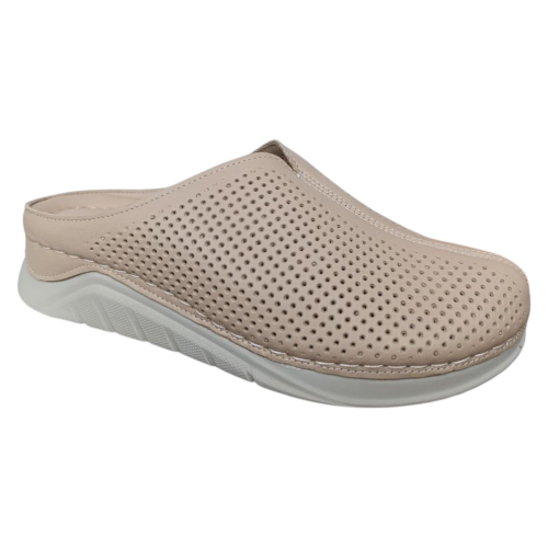 Шльопанці жіночі шкіряні SCORPION 407/10 бежеві