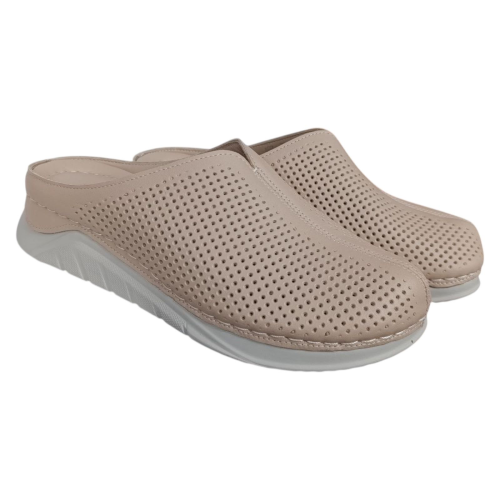 Шльопанці жіночі шкіряні SCORPION 407/10 бежеві