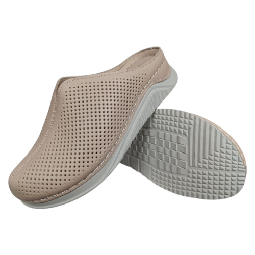 Шльопанці жіночі шкіряні SCORPION 407/10 бежеві