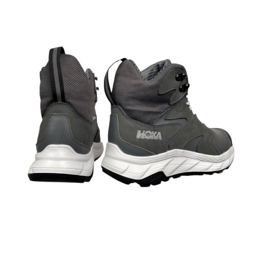 Черевики чоловічі шкіряні DENAR H2 46 сірі гортекс термо