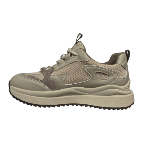 Кроссовки женские кожаные ALSSY 203280 бежевые