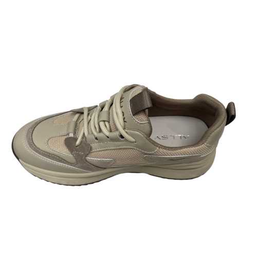 Кроссовки женские кожаные ALSSY 203280 бежевые